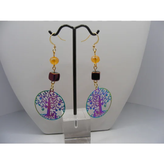Titanium Coated Butterfly and Crystal earrings