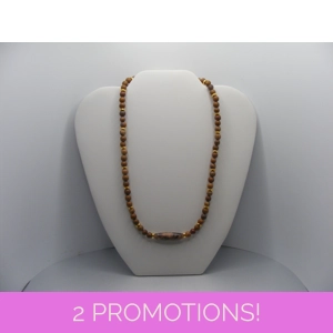 Tigerskin Jasper and Pink Feldspar Focal necklace