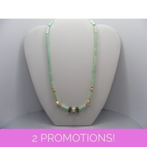 Vintage Glass Beads and Glass Pearl necklace