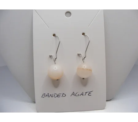 Banded agate earrings