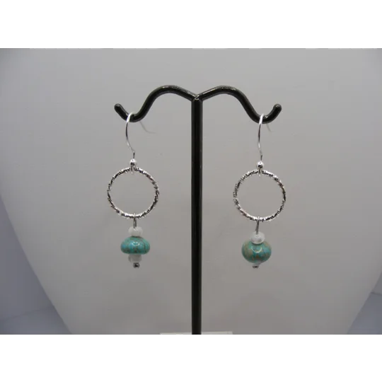 Boulder Creek and MOP Turquoise Earrings