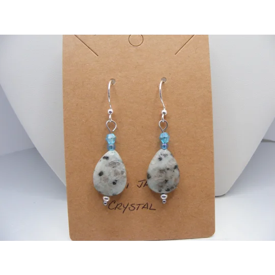 Kiwi Jasper and Crystal earrings