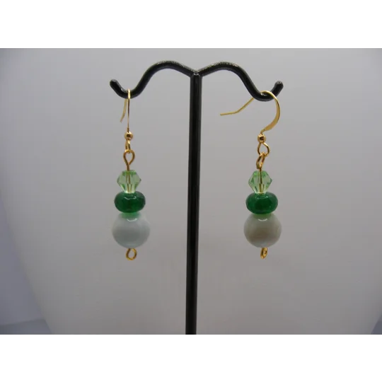 Emerald, Aventrine, Crystal earrings
