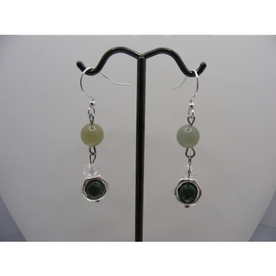Aventurine and Faceted Agate earrings #2