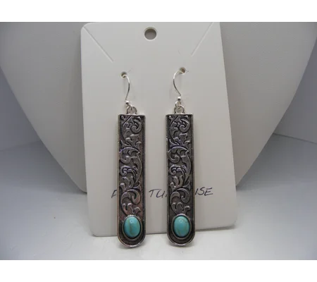Howlie Turquoise Bar Earrings