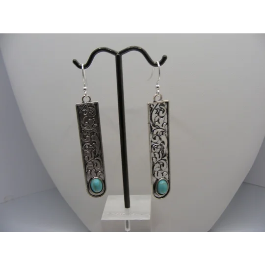 Howlie Turquoise Bar Earrings