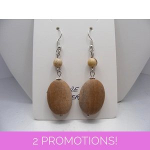 Matte Picture Jasper earrings