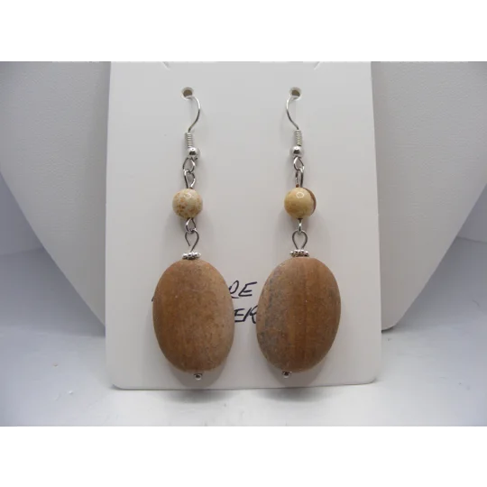 Matte Picture Jasper earrings