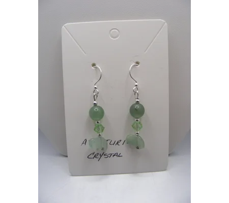 Aventurine and Crystal with little Buffalo earrings