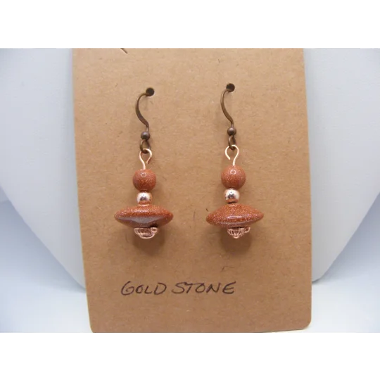 Goldstone Saucer necklace set