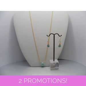 Larimar necklace and earrings