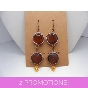 Window Pane Agate and Crystal earrings