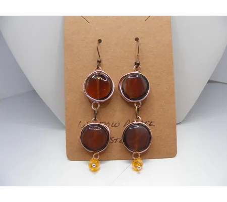 Window Pane Agate and Crystal earrings