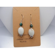Amazonite and Galaxy Agate Earrings