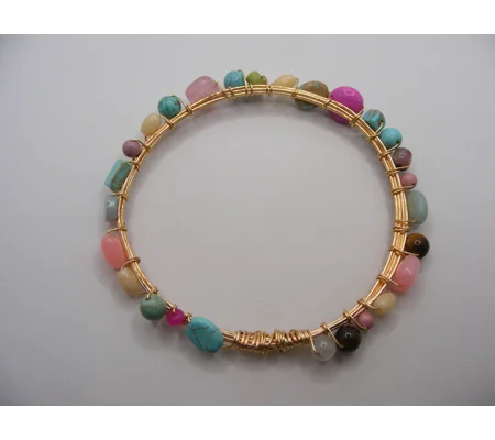 Multi Stone Bangle Bracelet