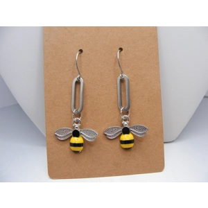 Bee charm earrings