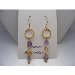 Amethyst and Citrine earrings