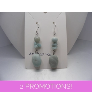 Matte and Polished Amazonite Earrings