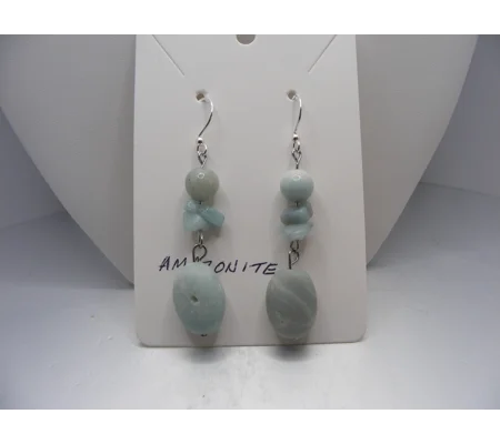 Matte and Polished Amazonite Earrings