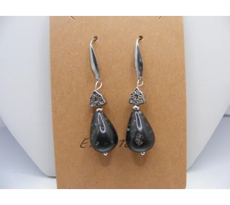 Epidote earrings