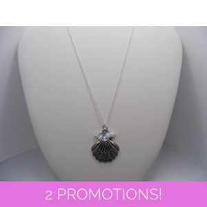 Pewter Shell w/ Opalite Dangles