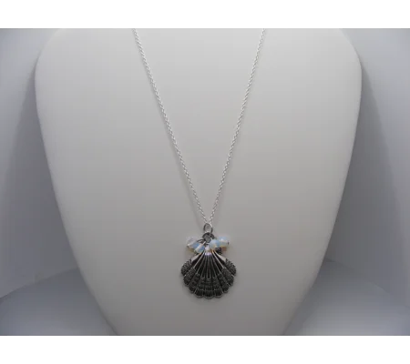 Pewter Shell w/ Opalite Dangles