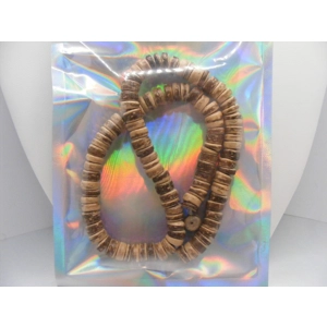 Coconut Shell Rondelle Beads -  16