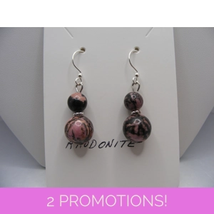 Rhodonite earrings