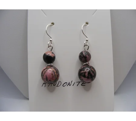 Rhodonite earrings