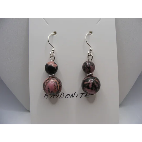 Rhodonite earrings