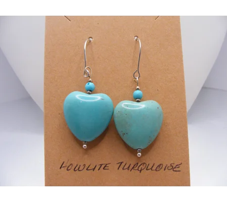 Howlite Turquoise Heart earrings