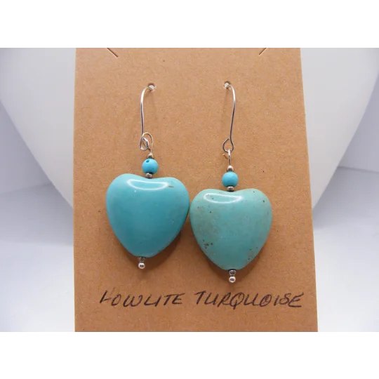 Howlite Turquoise Heart earrings