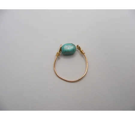 Turquoise Magnesite Line Ring - Size 6