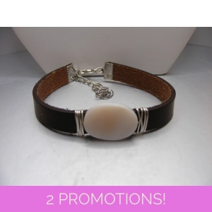 Mother of Pearl and Leather Bracelet - choice