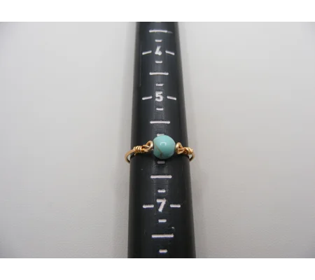 Magnesite Turquoise Line Ring - Size 6