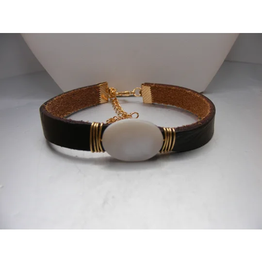 Mother of Pearl and Leather Bracelet - choice