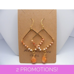 Mexican Fire Opal earrings