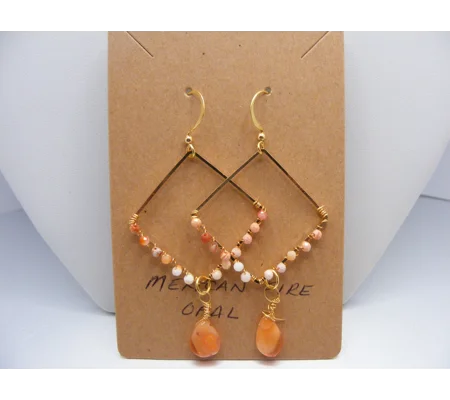 Mexican Fire Opal earrings