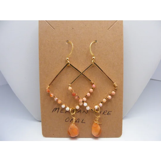 Mexican Fire Opal earrings