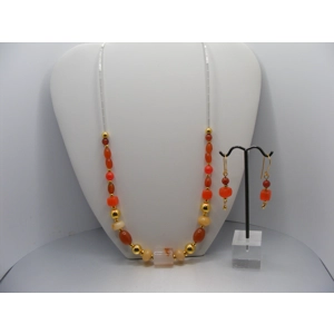 Agate and Czech Glass Necklace set