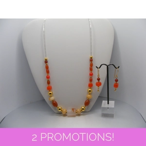 Agate and Czech Glass Necklace set
