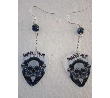 Twisted Bar and Sodalite Guitar Pick earrings