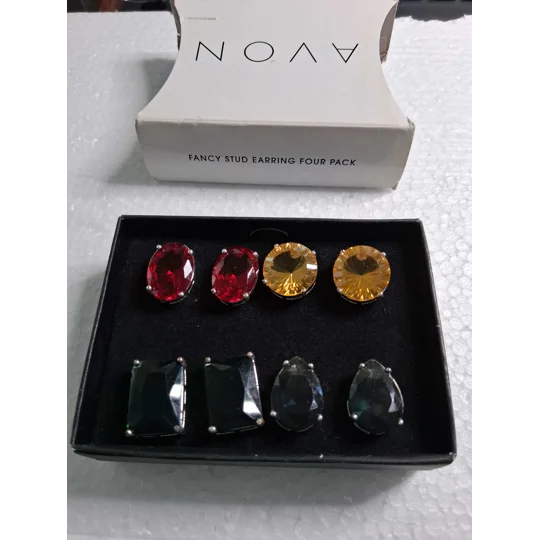 AVON Vintage Fancy Stud Earrings - 4 Pair