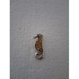 Citrine Seahorse Pendant - 925 Silver