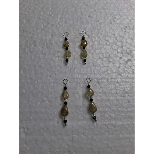 Peridot and Black Spinel earring jackets