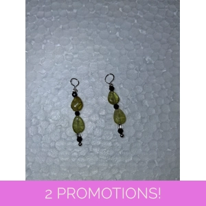 Peridot and Black Spinel earring jackets
