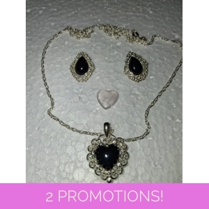 Sterling Silver Convertible Heart Pendant and Earrings