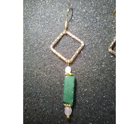 Ethiopian Opal and Agate Diamond earrings