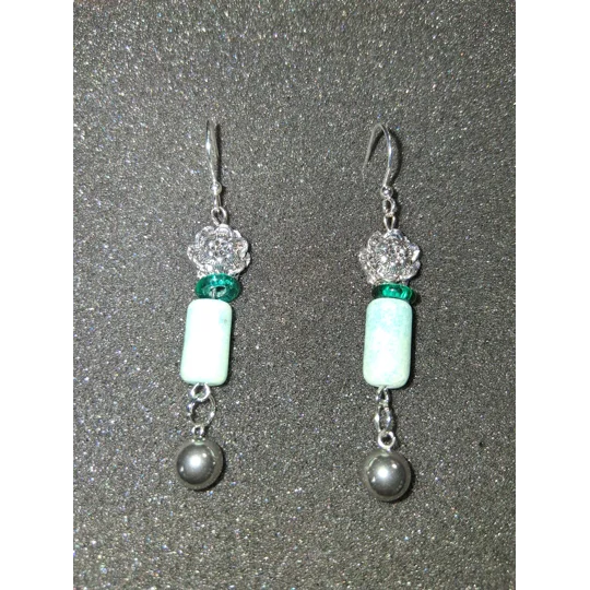 Aventurine and Czech Glass earrings