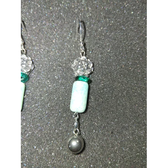 Aventurine and Czech Glass earrings